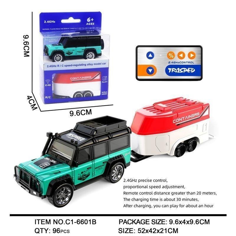 1:64 Mini RC Alloy Car Kids Toy Remote Control Car Motor Home Model with Light Off-Road Vehicle Chil