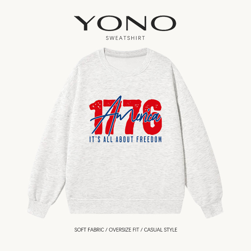 Áo nỉ nữ cỡ lớn YONO America 1776 Freedom Style Vintage