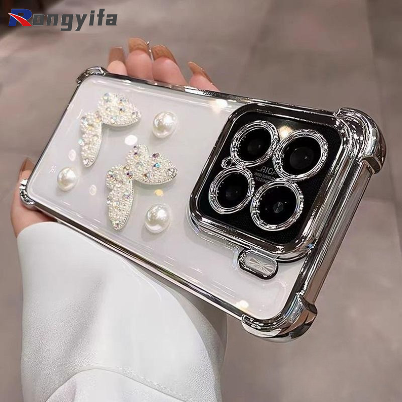 Ốp Điện Thoại Bướm Ngọc Trai 3D Sang Trọng Cho Realme GT8 GT7 GT 8 7 C85 Pro C71 C67 C65 C63 C61 C55