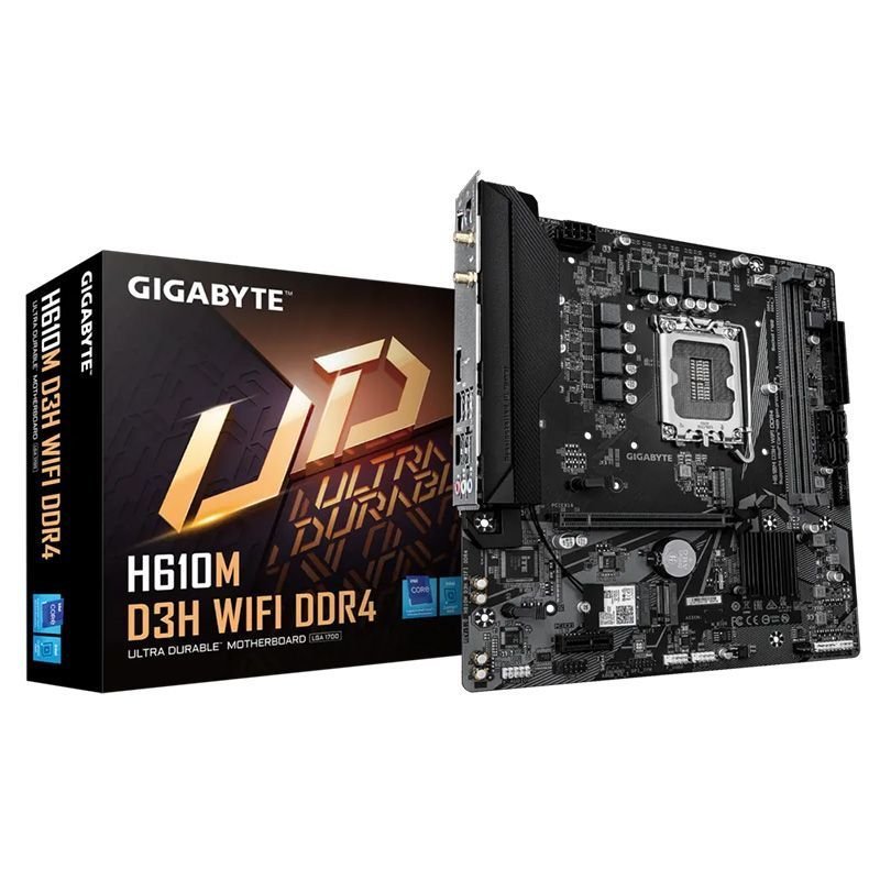 Combo main CPU Intel i5 12400F Gigabyte H610M D3H WIFI DDR4 gaming, bán chạy giao nhanh