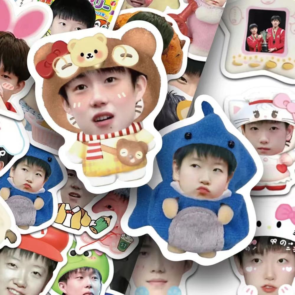 Zhang Sun Yingsha Wang Chuqin Đầu Lớn Miếng Dán Dễ Thương Miếng Dán Satou cp Điện Thoại Di Động Máy 