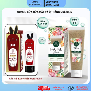 Combo sửa rửa mặt và ủ trắng đậu đỏ cho da dầu nhờn hỗ trợ làm sạch bụi bẩn dành cho nam và nữ