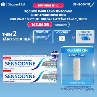 Bộ 2 Kem đánh răng SENSODYNE Gentle Whitening 100g giúp giảm ê buốt hiệu quả và làm trắng răng tự nhiên