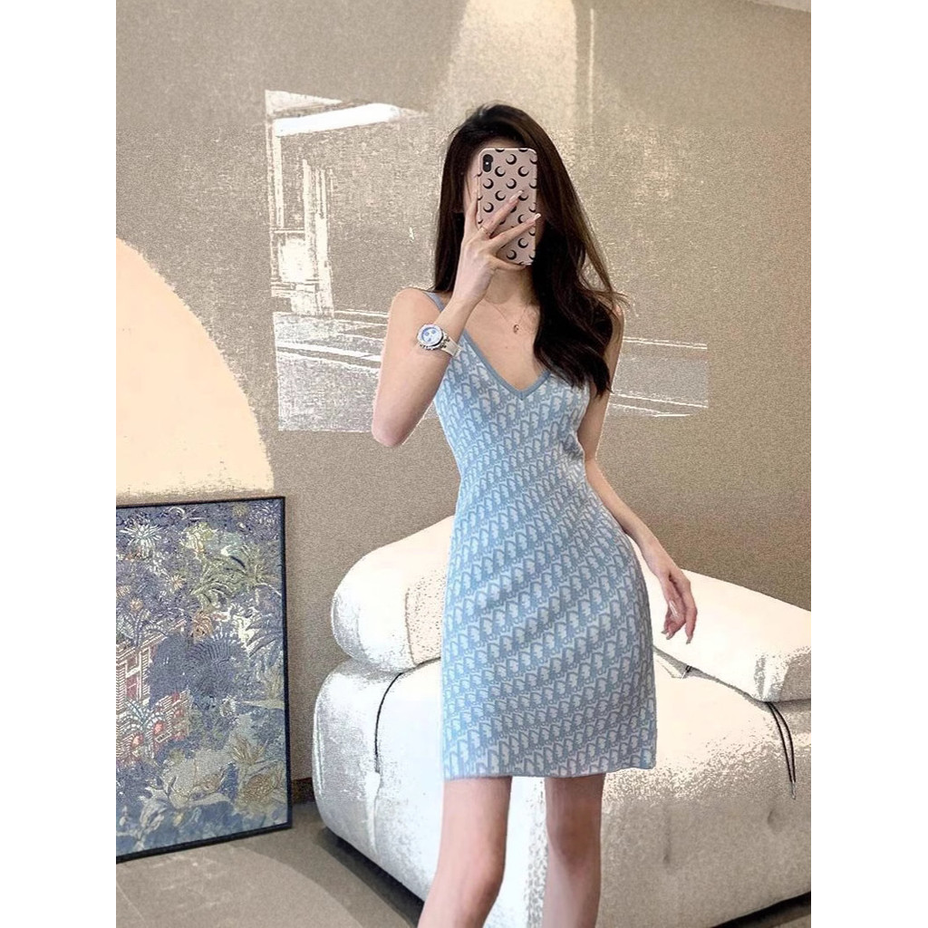 Đầm camisole đan cho phụ nữ, đầm bodycon mới mùa hè, đầm ngắn ôm sát eo