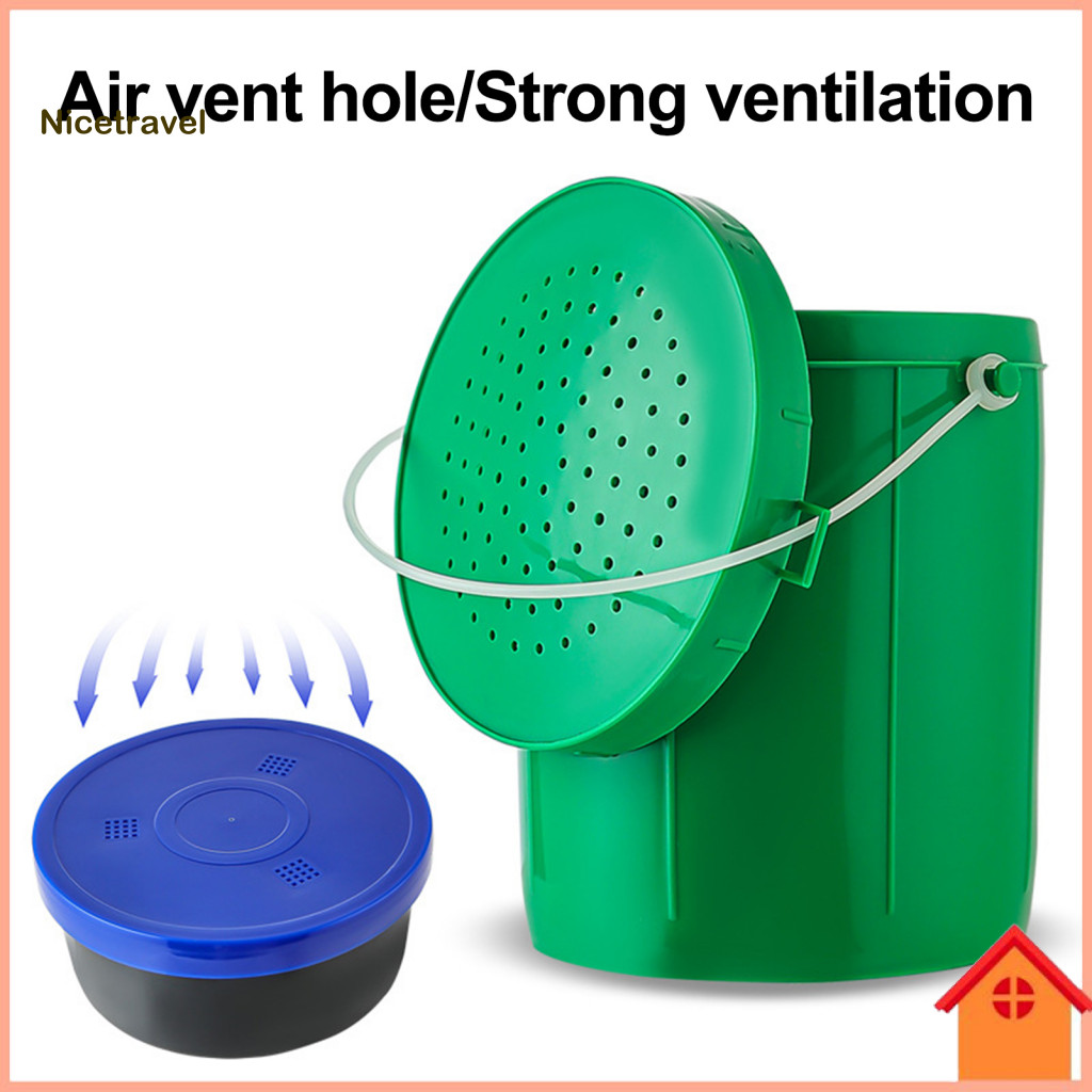 [Ni] Hộp Đựng Câu Cá Thông Gió Thùng Bảo Quản Câu Cá Dung Tích Lớn Di Động Mồi Câu Cá Có Tay Cầm Cho