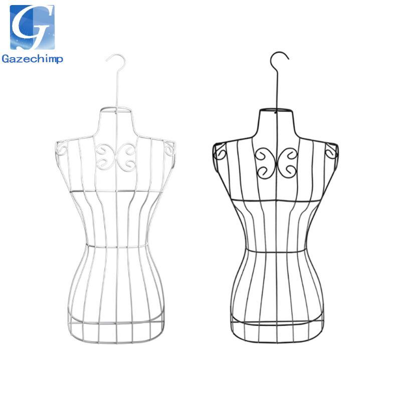 Mannequin nữ bằng dây kim loại cho váy, Torso ma-nơ-canh nữ, Hỗ trợ quần áo đa năng có móc, Torso ma