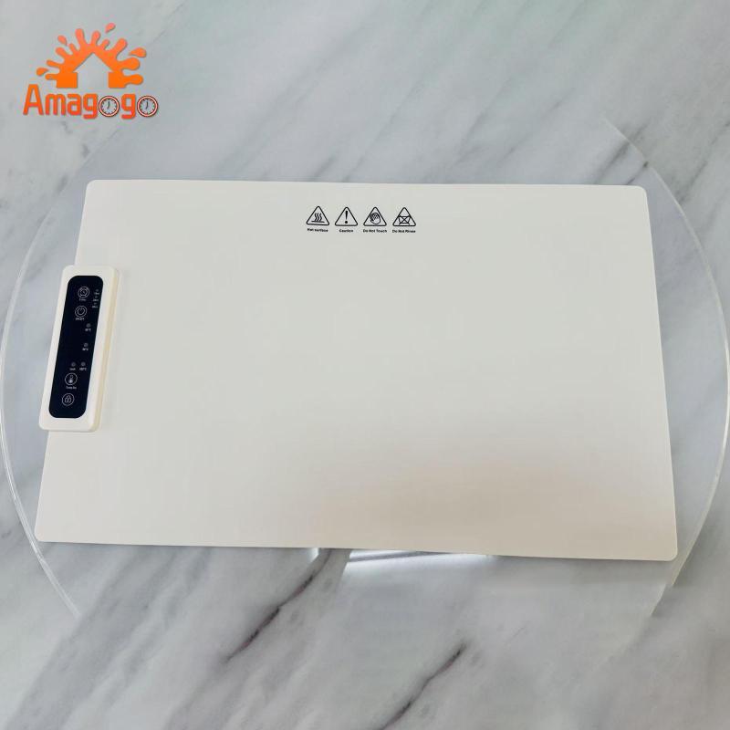 Máy hâm nóng thực phẩm điện Amagogo Cắm US Bảo quản dễ dàng Khay sưởi ấm điện đa năng Thảm sưởi ấm thực phẩm Tấm sưởi ấm cho bữa tối Buffet