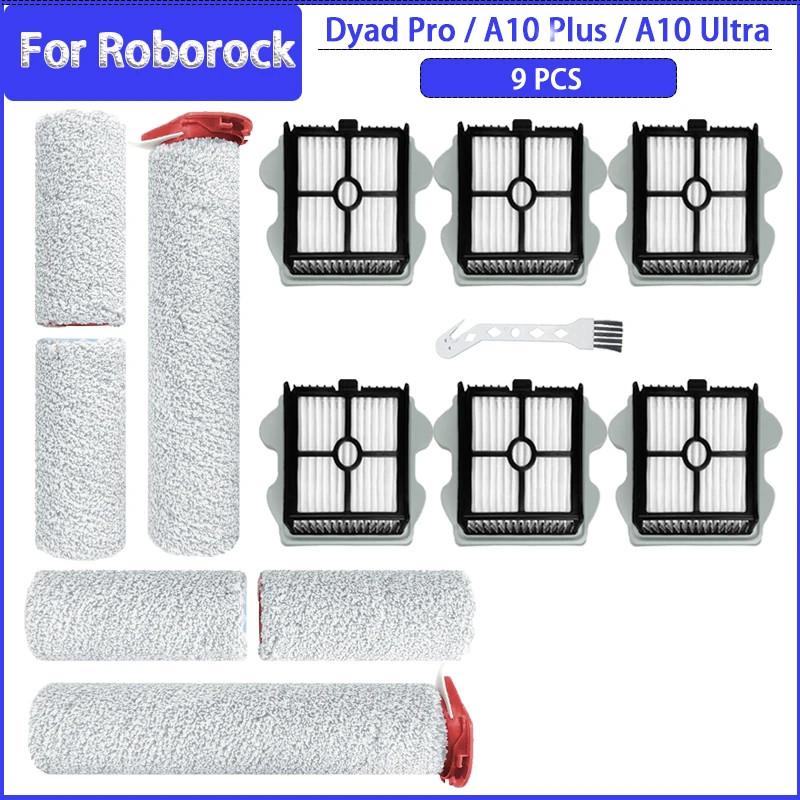 Bàn Chải Con Lăn Bộ Lọc Hepa Cho Roborock Dyad Pro / A10 Plus / A10 Ultra Máy Hút Bụi Phần Phụ Kiện 