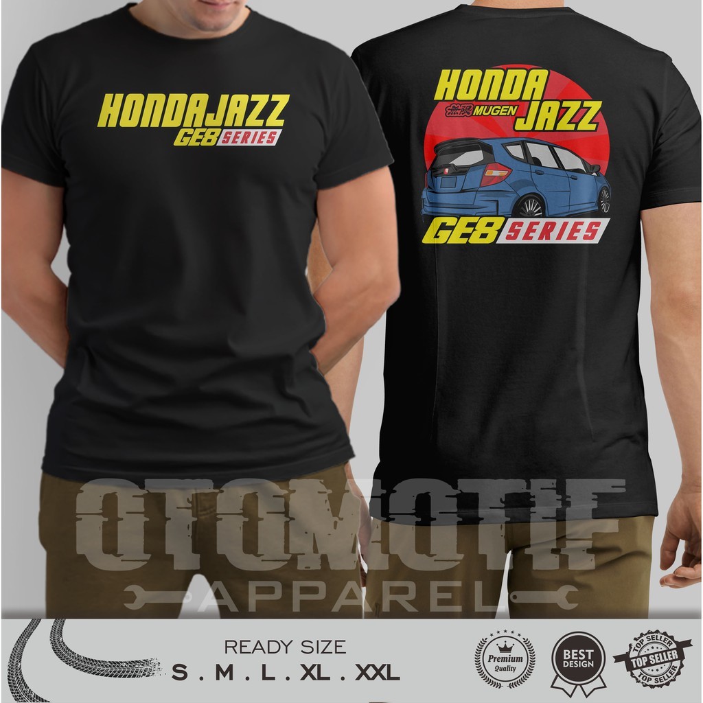 Áo thun Honda Jazz Ge8 Nhật Bản Series / Baju Microfiber Jersi / Áo thun ô tô / Áo đua