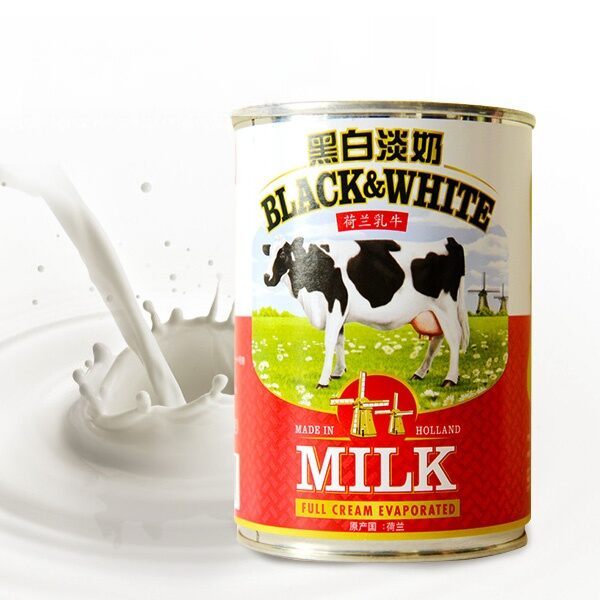 Sữa đặc Full Fat 410g Phong cách Trà sữa đen trắng Silk Stocking Milk White Light Cream Dutch Origin