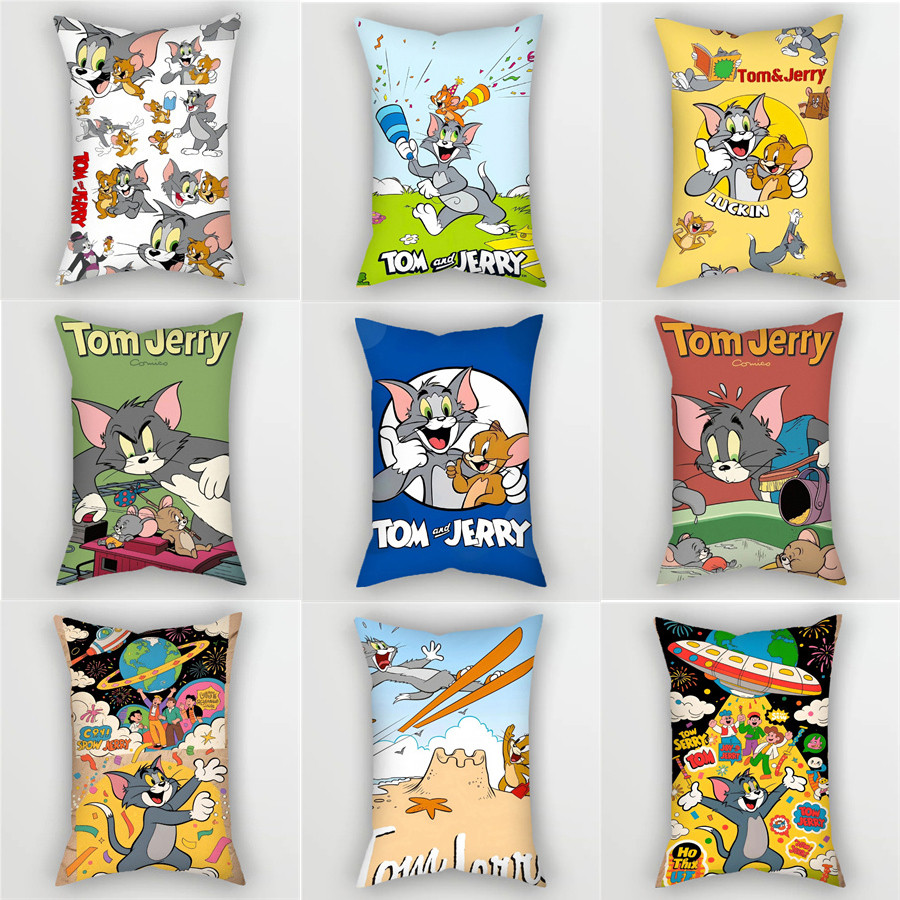 Mèo Và Chuột Hàng Hóa Gối Tom Jerry Hoạt Hình Anime Đầu Giường Sofa Đệm Nam Nữ Quà Tặng Sinh Nhật Gố