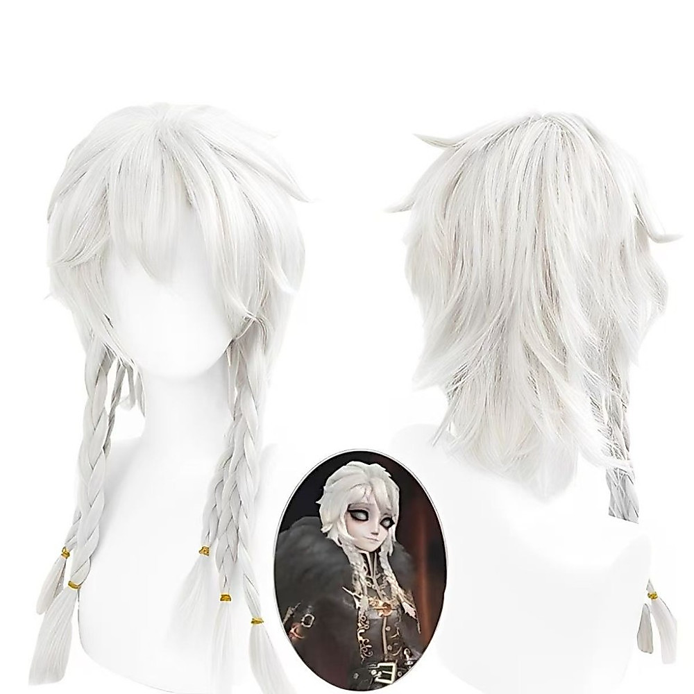 Identity V Ithaqua Cosplay Tóc Giả Đồng Hồ Ngủ Màu Xám Ấm Bện Tóc Giả Chịu Nhiệt Tổng Hợp Tóc