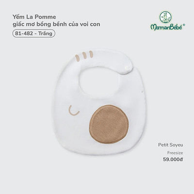 Yếm La Pomme giấc mơ bồng bềnh của voi con - Sợi Petit Soyeu thoáng mát - Bé trai/gái - Freesize