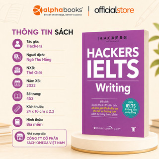 Sách > HACKERS IELTS: Writing (Tái bản mới nhất - Dòng sách ngoại ngữ GAMMA)