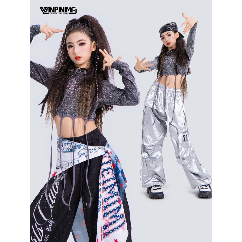 WANPINIMO Kpop Jazz Dance Girls 'Outfit Summer Girls' Sweet Cool Style Jazz Street Dance Thời trang 