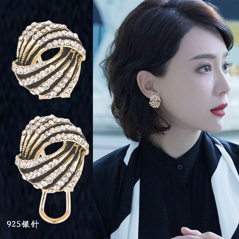 New Product#Original s925Sterling silver vintage personalized earrings for women Temperament Korean 