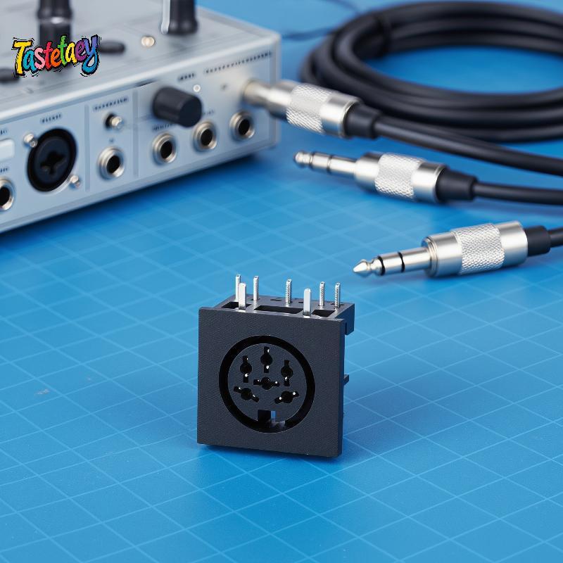 Tast 2 Chiếc Mini DIN Nữ Soet Connector 3 / 4 / 5 / 6 / 7 / 8 Pin Ổn Định Ja Adapter Cho Bàn Phím Ch