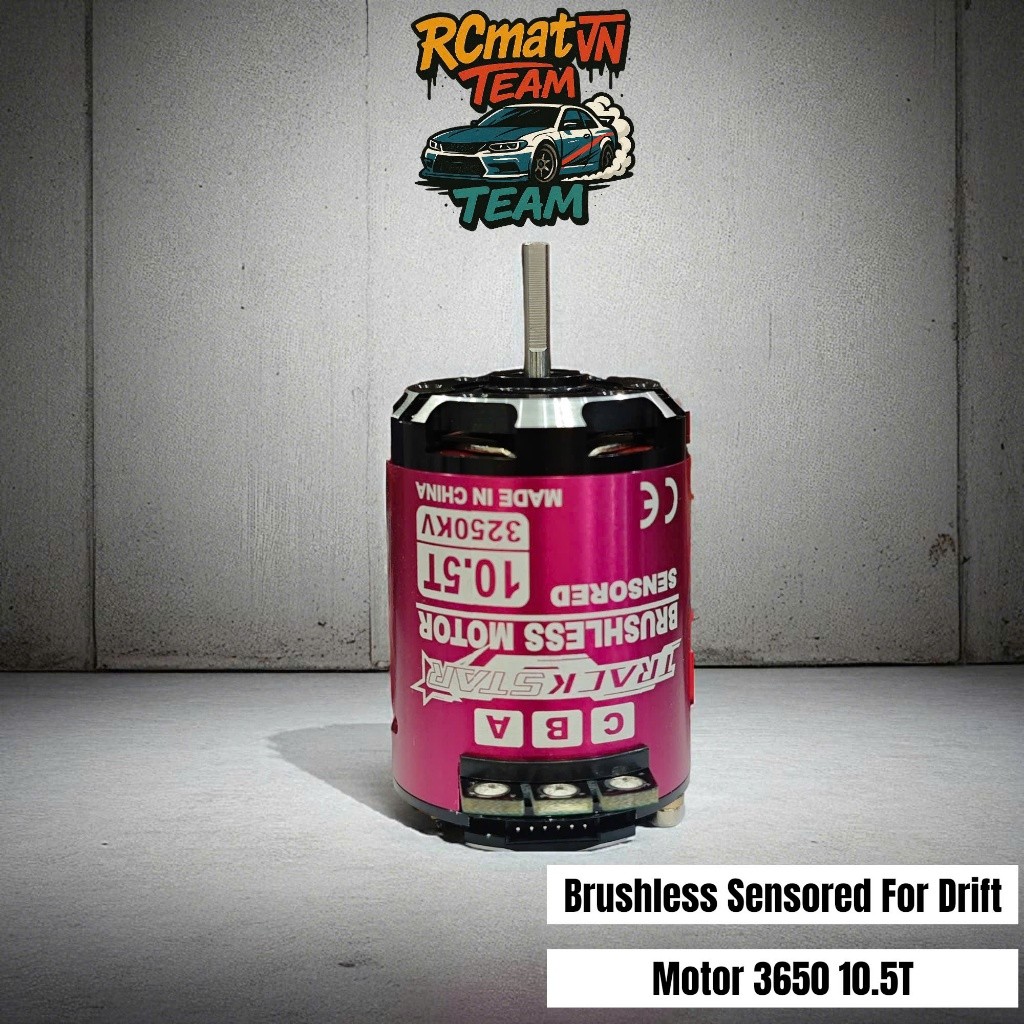 Motor Brushless TrackStar 3650 10.5T 1:10 Sensored 3250kv 2-3s Drift cực mượt