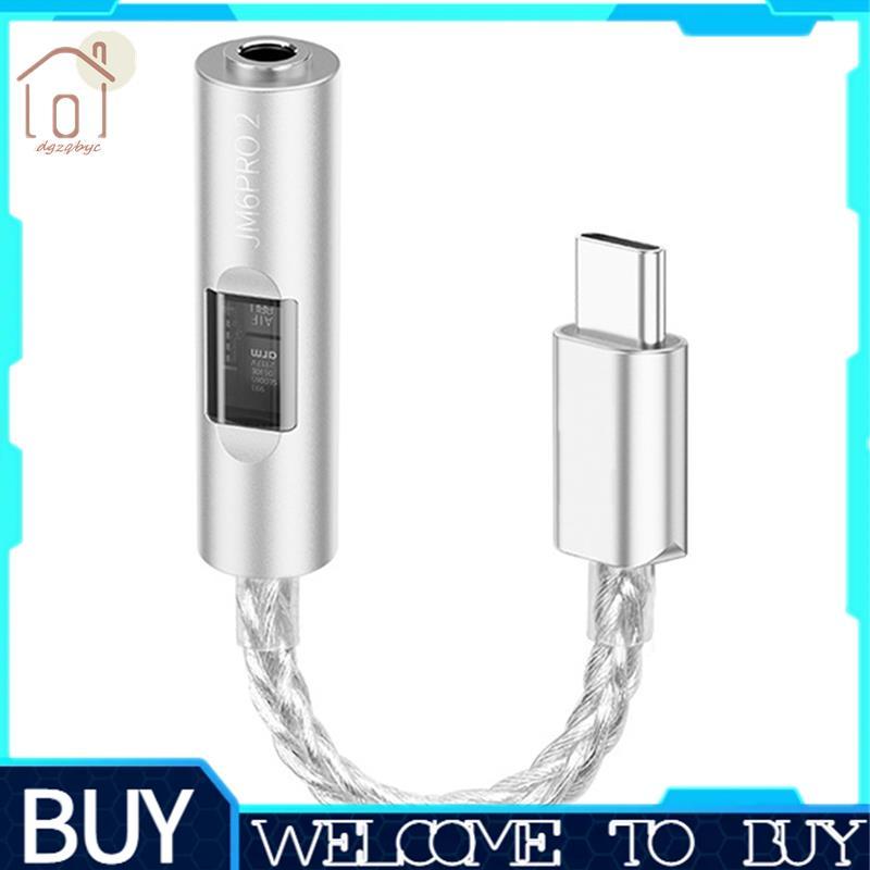 JM6 Pro 2 Bộ khuếch đại âm thanh HiFi Bộ chuyển đổi tai nghe HD Mic Type C đến 3,5mm Jack Cáp âm tha