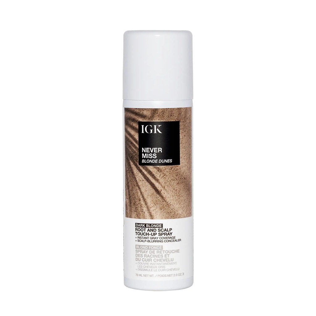 IGK Hair Never Miss Root & Scalp Touch-Up Spray – Rào cản chống nước với Biotin, Rosemary & Squalane