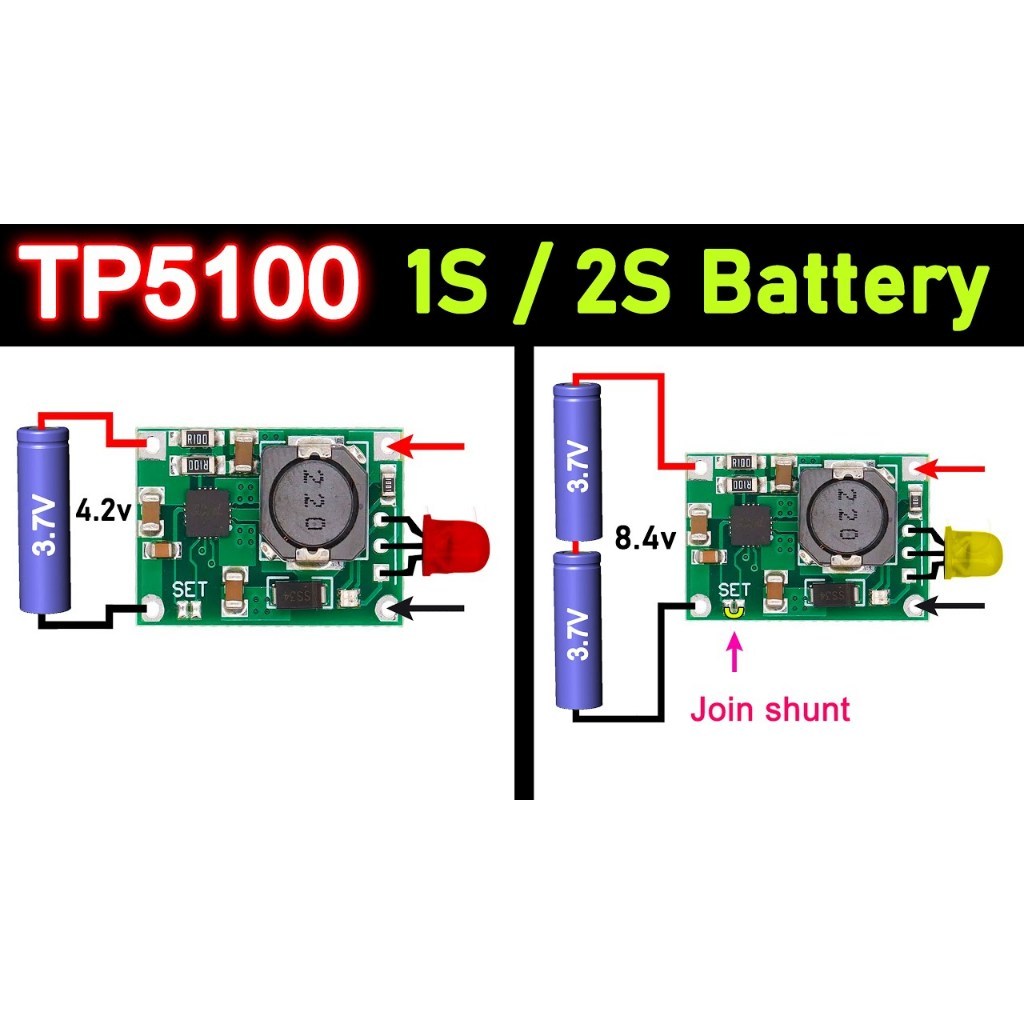 Mạch Sạc Pin TP5100 1S 2S 4.2V 8.4V 2A Có Bảo Vệ