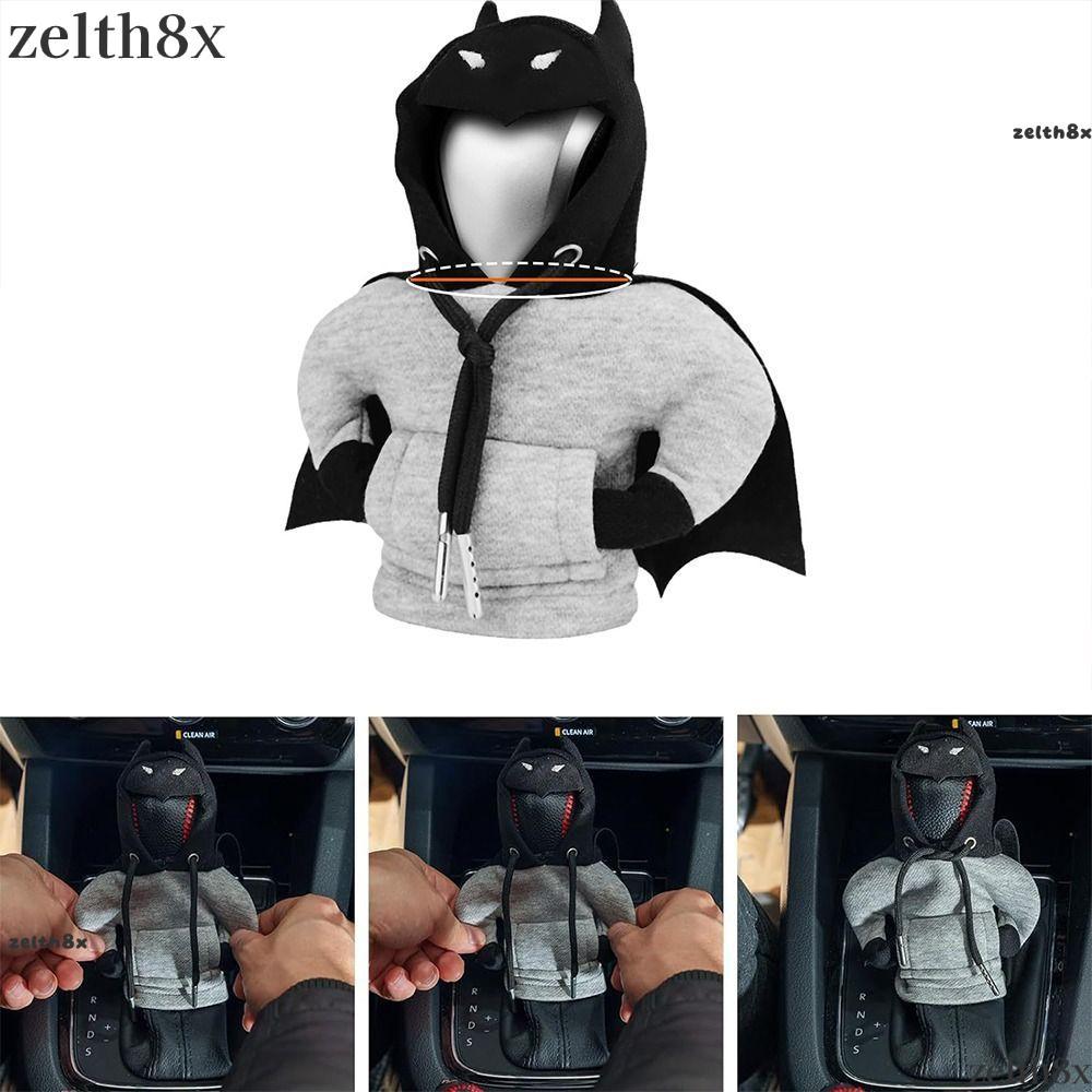 ZELLH Hoodie Car Gear Shift Cover, Nội thất ô tô sang trọng Bat Shift Lever Collars Hoodie, Soft Gea