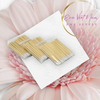 [Mua nhiều giá tốt] Bông Tăm Phun Xăm Tém Mày – Tăm Bông Đầu Nhọn, Sạch, Không Xơ – Dụng Cụ Spa/Phun Xăm Chuyên Nghiệp