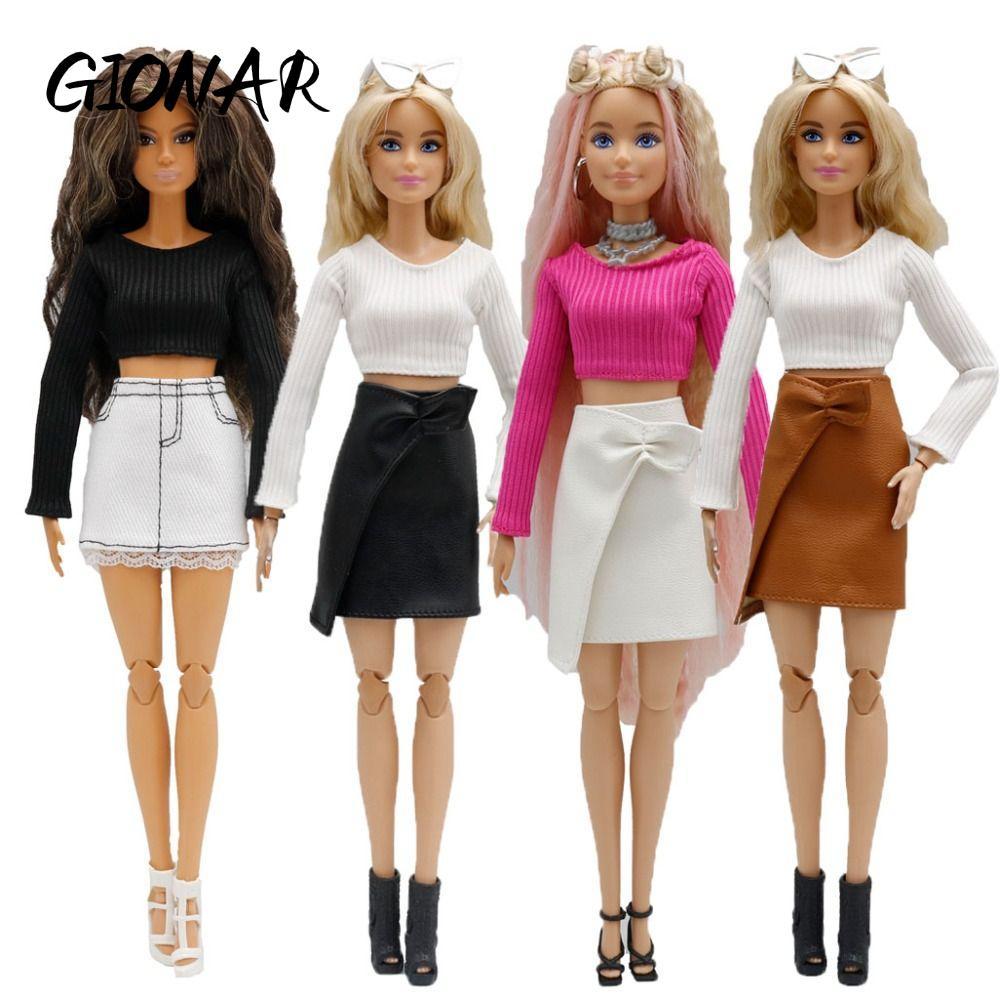 Váy jean búp bê GIONAR, Quần áo búp bê thời trang thông thường, Phụ kiện chất lượng cao Búp bê 28-30