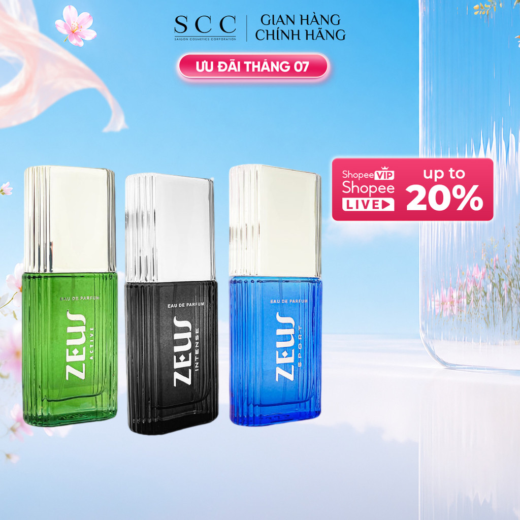 Nước Hoa Nam ZEUS 3 mùi hương Active / Sport / Intense 30ml