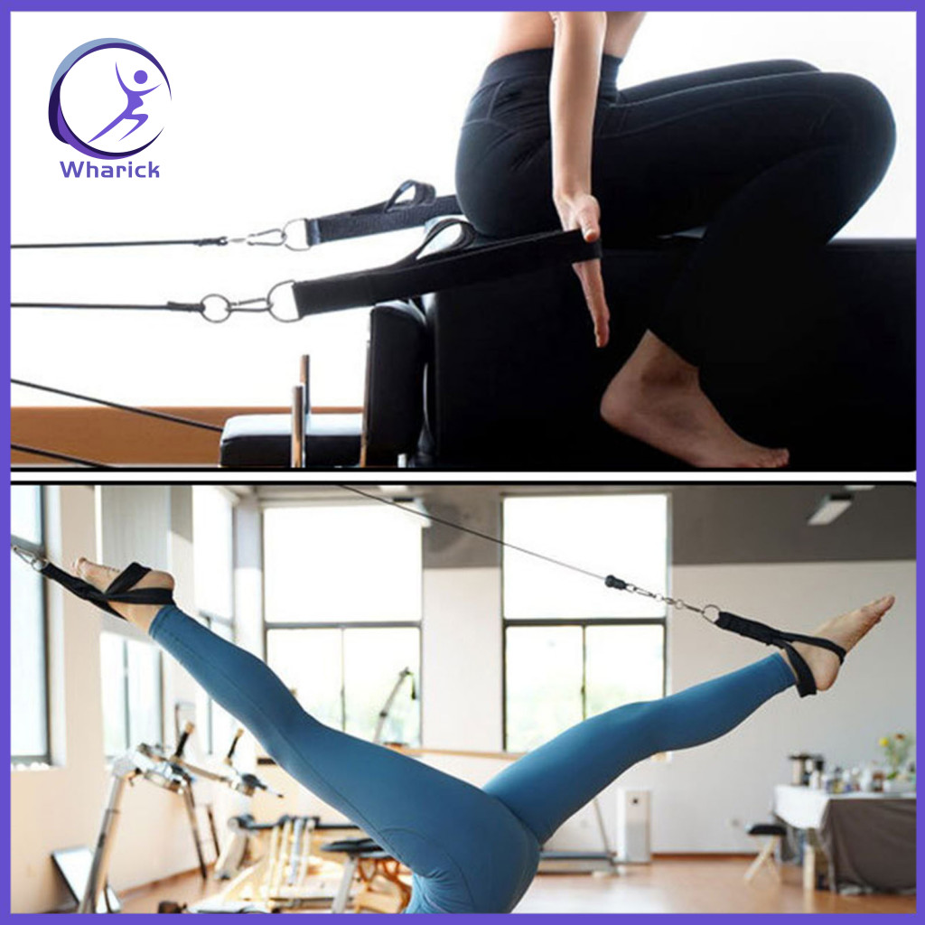 Wharick| Dây đeo Pilates thể thao Dây đeo Pilates siêu mềm 1 cặp Dây đeo vòng đôi Pilates có vòng ch