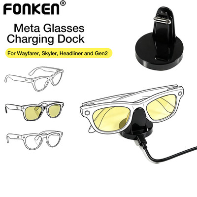 Bộ chuyển đổi sạc Fonken Type C cho Ray(Ban) Me(ta) Way-farer/Sky-ler/Head-liner Kính thông minh Đế sạc