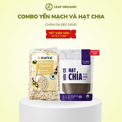 Combo Yến mạch hữu cơ Markal 500g và Hạt chia hữu cơ C'Lavie 200g