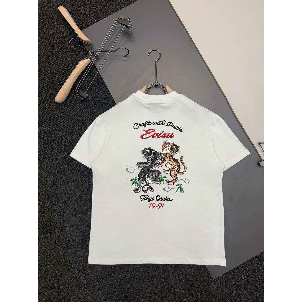 Áo thun Evisu / Áo thun Evisu in hình ngắn tay nam nữ Áo thun mặc ngoài Áo thun công sở Áo thun ngắn
