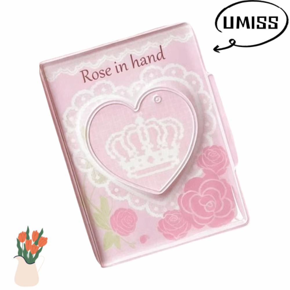 UMISS Photocard Binder, Ring Binder Sách đựng thẻ 3 inch, Trang bỏ túi PVC Album ảnh Tổ chức ảnh