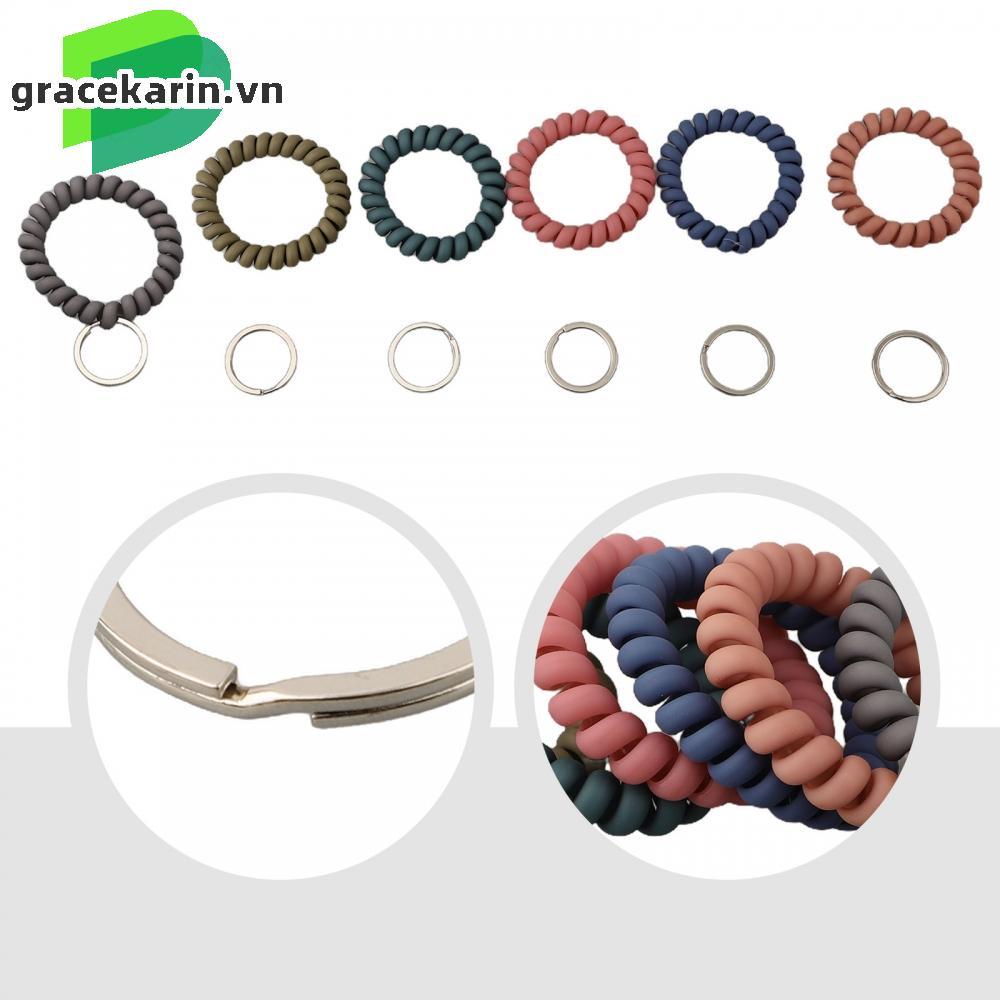 [GRCEKRIN-VN]Durable Wristband Keychain 6PCS for Key Security at Gym Pool and Outdoor Events