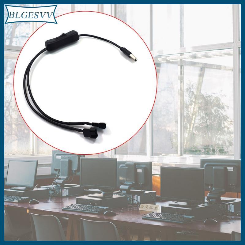 Cáp chuyển đổi nguồn quạt blg 1 đến 2 USB sang 3 4 Pin Đầu nối PWM 5V cho w On Swi