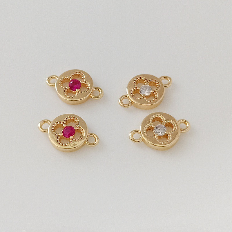 Nhẫn đôi 8mm 14K Đồng dát vàng Zircon One Piece