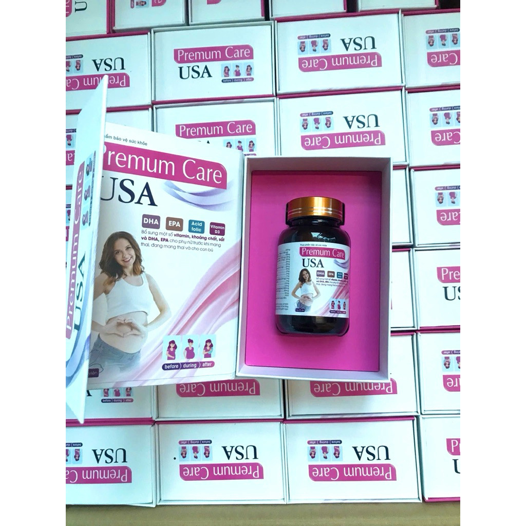 (Hiệu quả) Premum Care USA DHA - Bổ sung SẮT Và VITAMIN, KHOÁNG CHẤT CHO MẸ BẦU bồi bổ sức khỏe, nân
