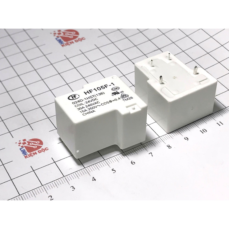 [1 chiếc] Relay HF105F-1-024D-1HS 24VDC 30A 4 chân