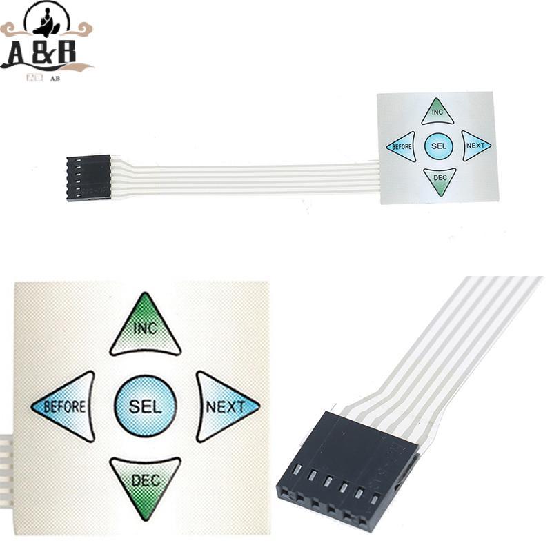 [A & B] 5 phím Bảng điều khiển bàn phím chuyển đổi màng 1x5 40 * 40mm {vn}