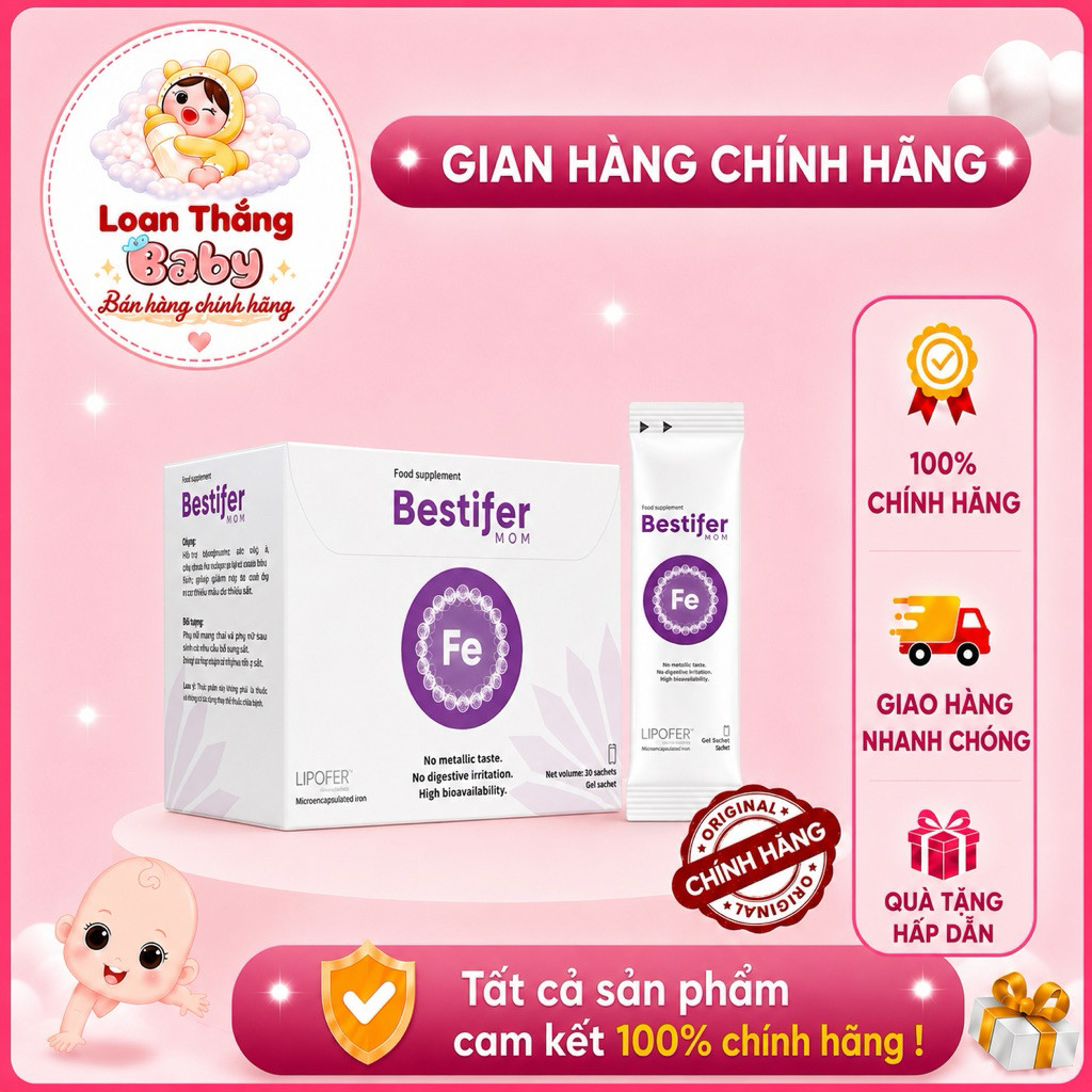 Sắt bầu Bestifer Mom dạng nước hỗ trợ bổ sung sắt cho mẹ bầu và sau sinh