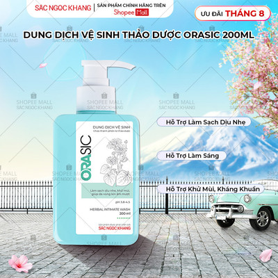 Dung dịch vệ sinh phụ nữ ORASIC Sắc Ngọc Khang_Tinh chất lá trầu không 200ml