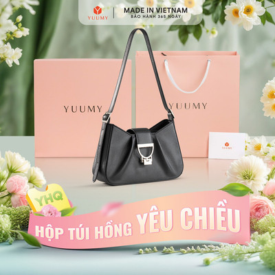 Bộ hộp quà YUUMY (Túi đeo vai nữ YUUMY YN296 + Hộp quà YHQ2 + Túi giấy YTG2 + Túi rút BVR3838 + Thiệp cảm ơn YBT1)