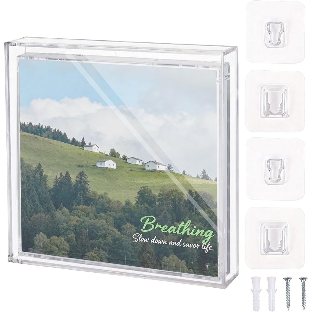Khung trưng bày CD, Hộp trưng bày gắn tường CD Acrylic cho đĩa CD và DVD đã ký, Hộp trưng bày khung 