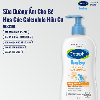 Sữa dưỡng ẩm dịu lành cho bé CETAPHIL BABY LOTION WITH ORGANIC CALENDULA 400ML