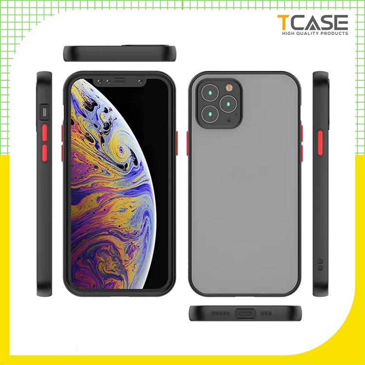Ốp iphone 16 pro max 15 promax 7 Plus 8 Plus 6 6s 7 8 Se 2022 12 pro max 11 pro max xs nhám đen