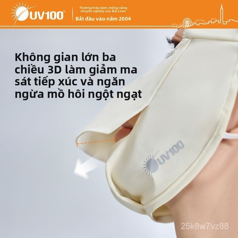 Mặt nạ chống nắng UV100 Đài Loan chống tia UV thoáng khí nhẹ nhàng bán chạy giao nhanh