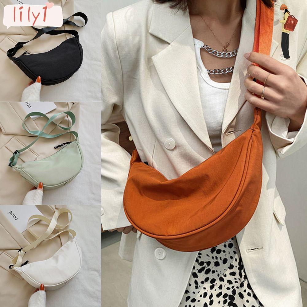 Túi đeo chéo LILY Túi đeo chéo Hobos màu cam thông thường Túi đeo chéo Nylon