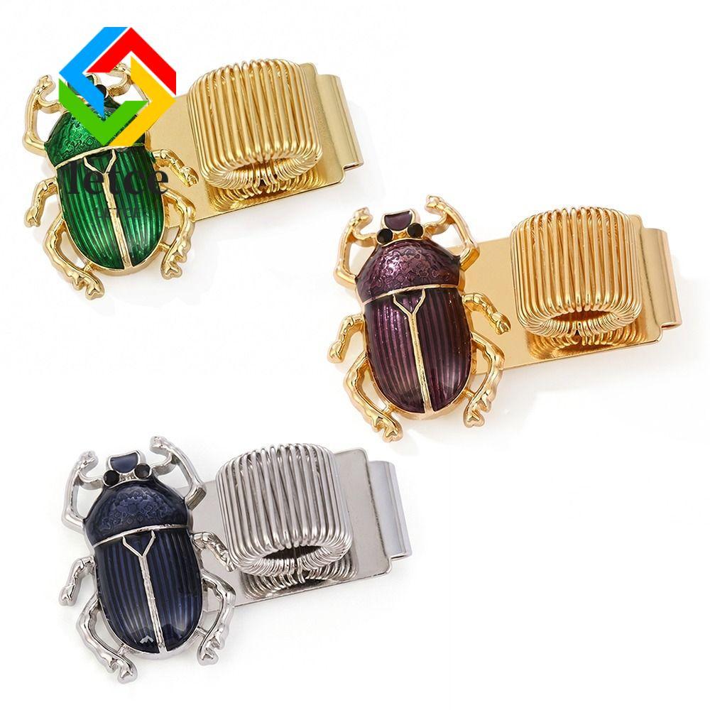 LETCE Scarab Beetle Pen Clip, Scarab Beetle với Pen Loop Pen Pen Clip, Giá đỡ bút kim loại đàn hồi d
