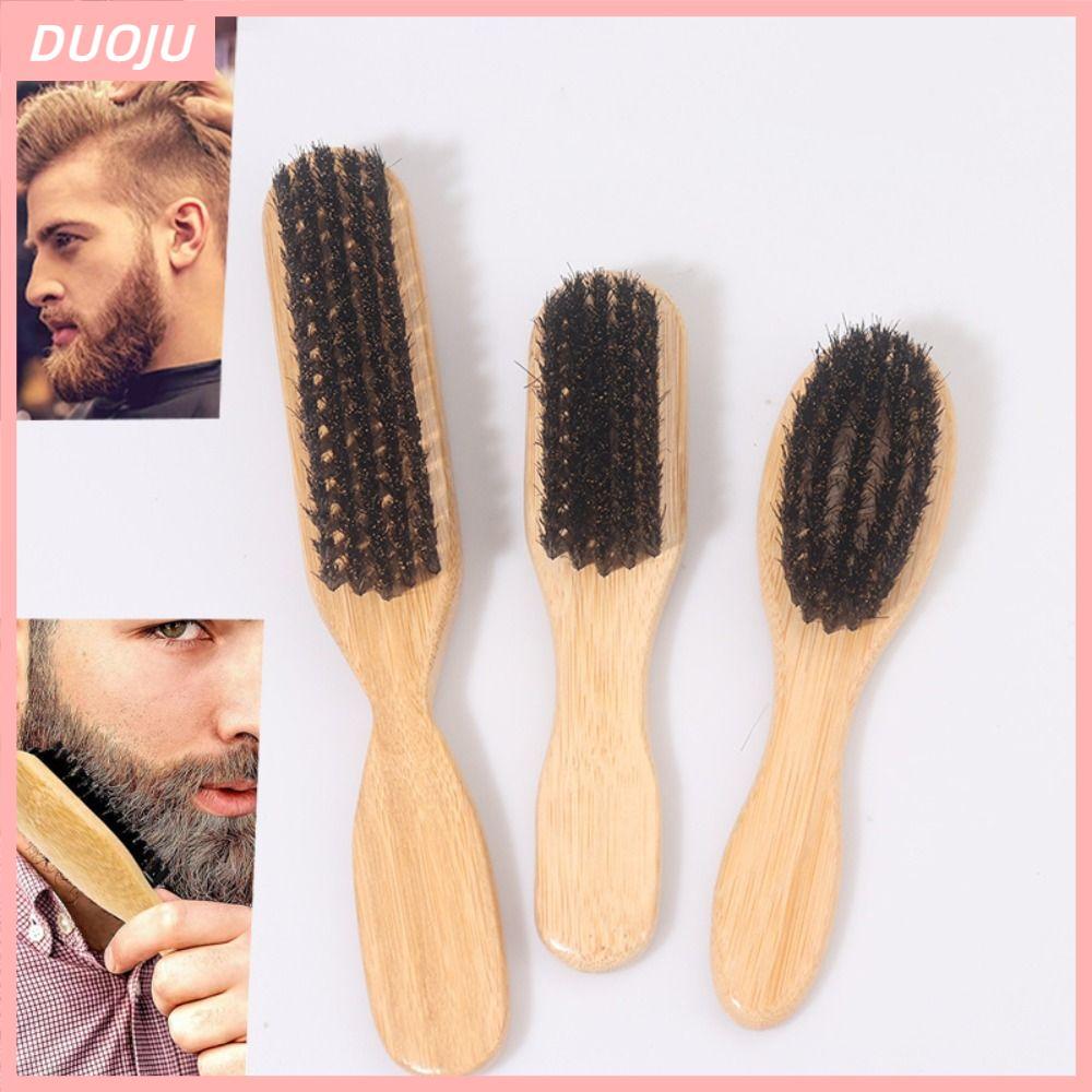 DUOJU Slick Back Hair Brush, Chức năng trêu chọc Bàn chải tóc lông lợn rừng, Thiết kế mặt sau Smooth
